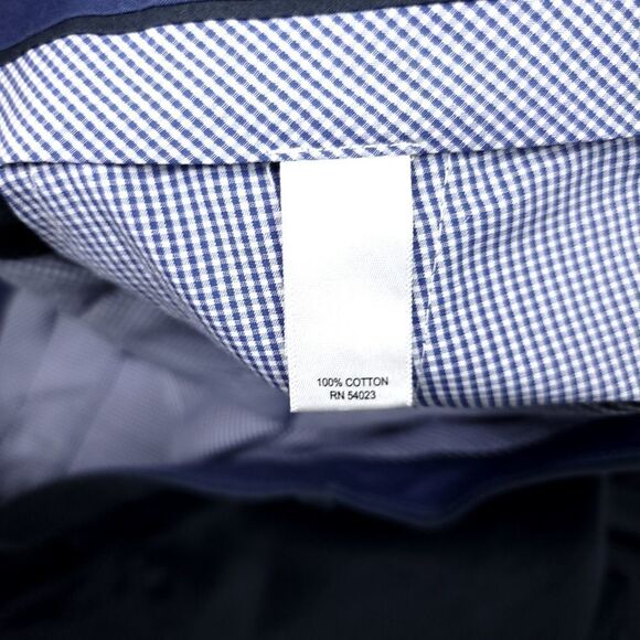 Banana Republic Non-Iron Tailored Slim Fit Dress Pants Mens 36x28 Navy 12" Rise - Picture 4 of 8